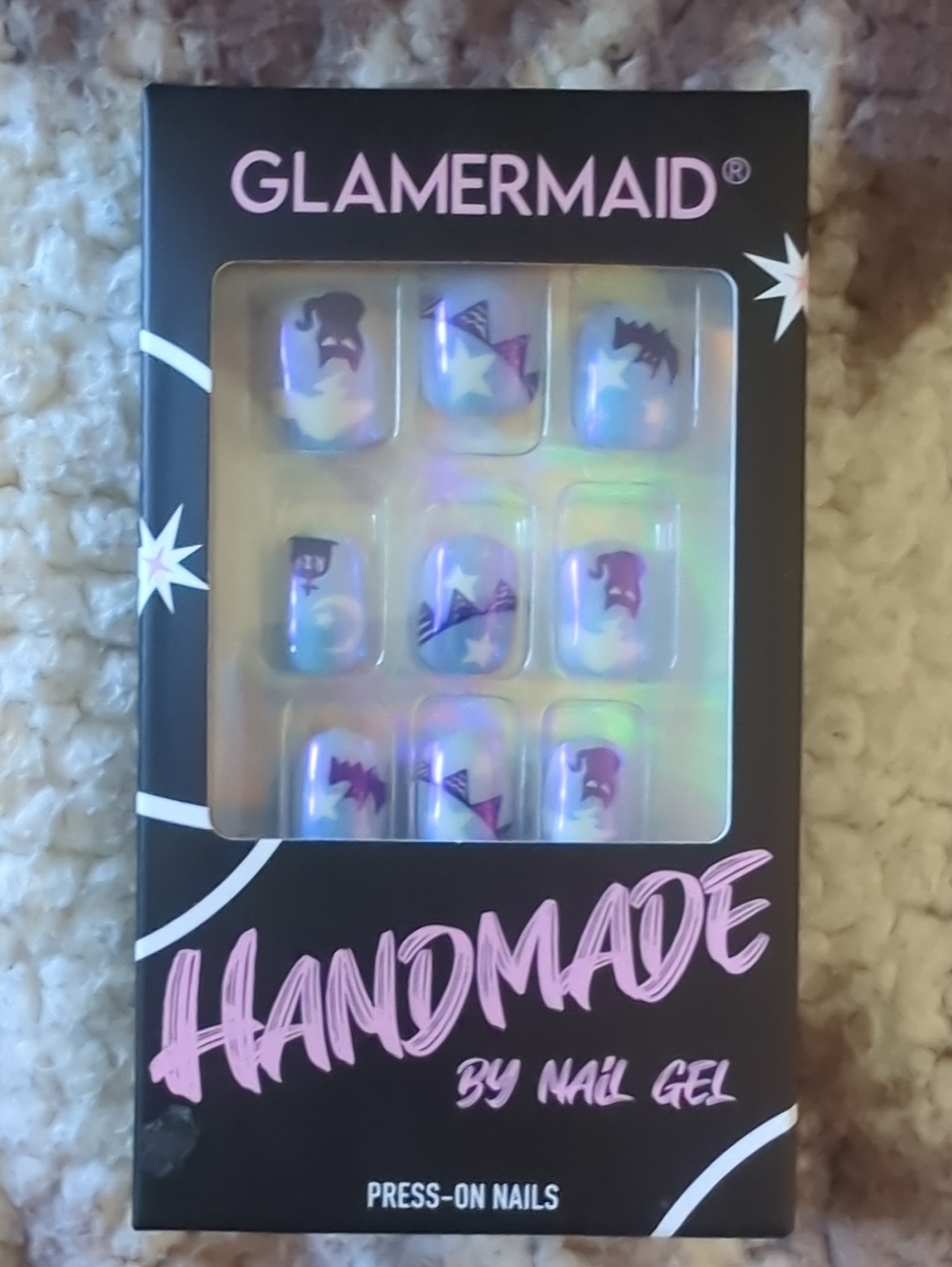 Handmade Press-On Nails - Iridescent Halloween Designs